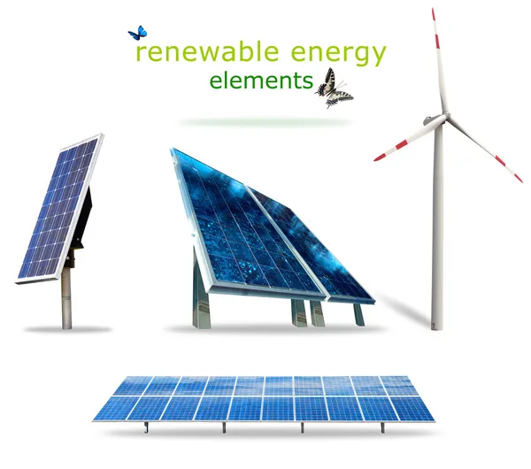 Elemente erneuerbarer Energien — Stockfoto