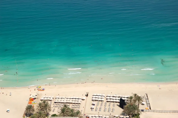 Pláž, luxusní hotel, jumeirah, Dubaj, Spojené arabské emiráty — Stock fotografie