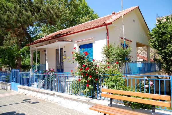 Haus im griechischen Dorf, Pieria, Griechenland — Stockfoto