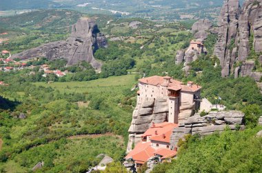 Yukarıdaki rousannou - görüntüleme st. barbara manastır, meteor