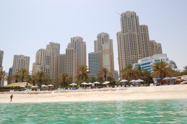 Beach of the luxury hotel, Jumeirah, Dubai, UAE clipart