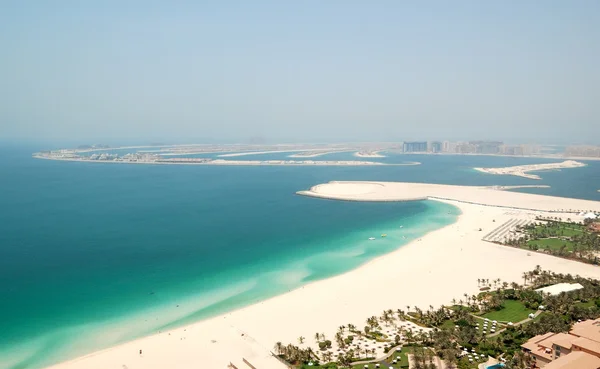 Näkymä Jumeirah Palm keinotekoinen saari, Dubai, Arabiemiirikunnat — kuvapankkivalokuva