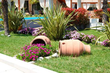 lüks otel, pieria, Yunanistan ile amphoras dekorasyon