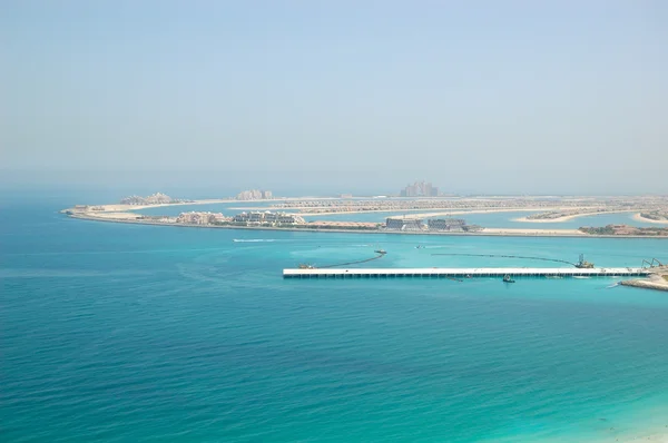 Vista sull'isola artificiale Jumeirah Palm, Dubai, EAU — Foto Stock
