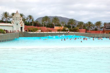 TENERIFE ISLAND, SPAIN - MAY 22: The tourists enjoying artificia clipart