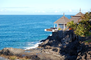 Atlas Okyanusu, tenerife Isla manzaralı Açık Restoran