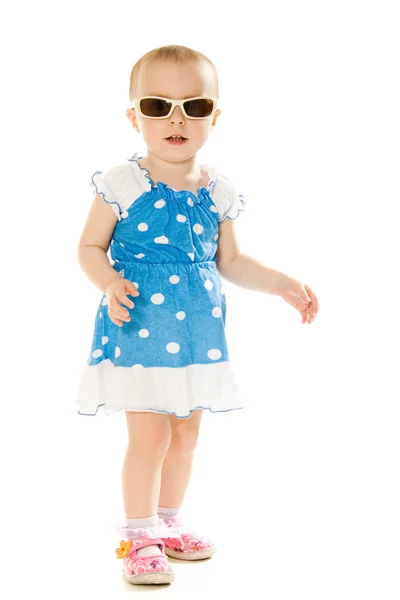 Baby in sunglasses, isolated — Stock Photo, Image