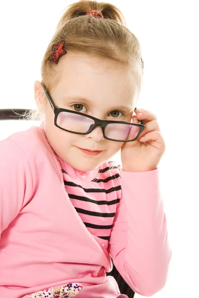 Dziewczynka w okularach — Zdjęcie stockowe