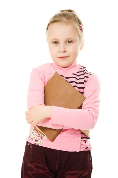 Genç kız holding kitaplar — Stok fotoğraf