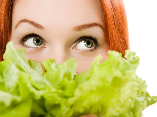 Woman with Salad — Stock Photo, Image