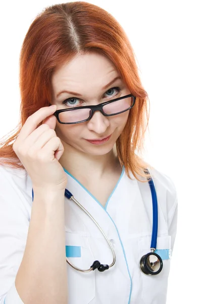 Médica feminina atraente — Fotografia de Stock