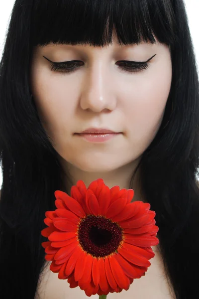 Hudvård av unga vackra kvinnan ansikte — Stockfoto