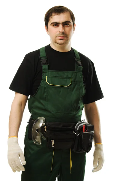 Male worker with tools — Stock Photo, Image
