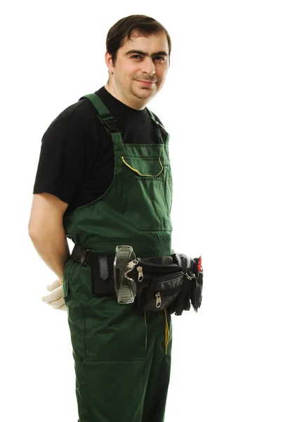 Mannelijke arbeider met tools — Stockfoto