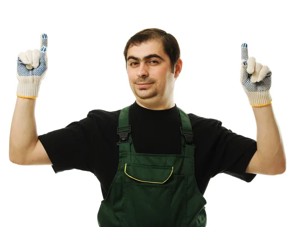 Male worker with tools — Stock Photo, Image