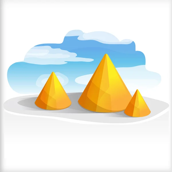 Paysage pyramidal — Image vectorielle