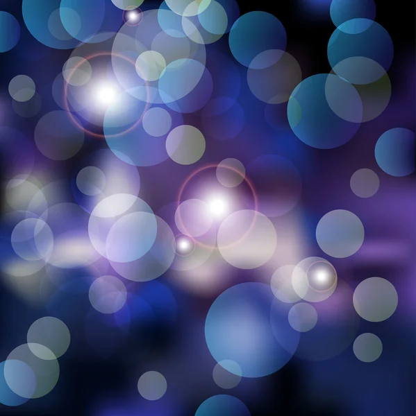 Nuit bleue de Bokeh — Image vectorielle