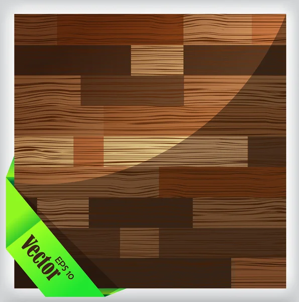 Textura de madeira com um ramo e casa — Vetor de Stock