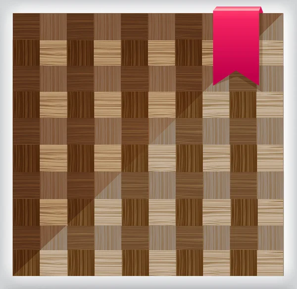 Textura de parquet de madera en una jaula — Vector de stock