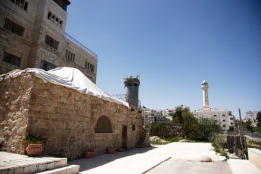 Hebron city diveded between jews and arabs clipart