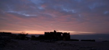 çöl masada Kalesi ve İsrail Yahudi Lut sunrise turizm