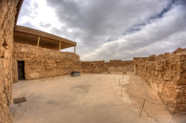 Крепость Масада и дворец царя Ирода в Израиле — стоковое фото