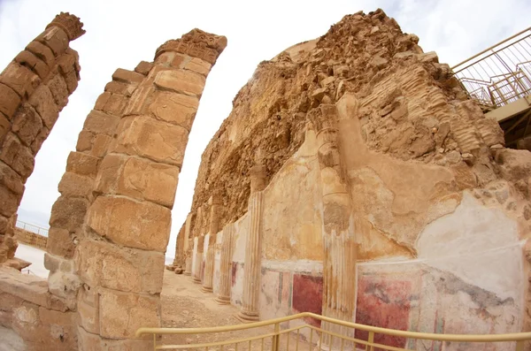 Masada φρούριο και το παλάτι του βασιλιά Ηρώδη στο Ισραήλ Ιουδαϊκή ερήμου ταξιδιωτικά — Φωτογραφία Αρχείου