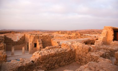 çöl masada Kalesi ve İsrail Yahudi Lut sunrise turizm