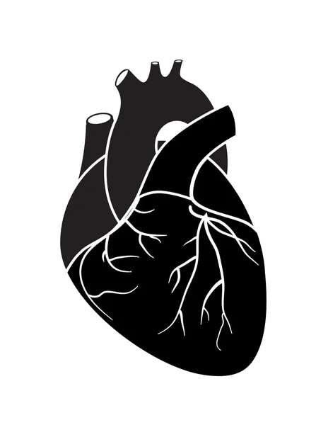 Coeur noir — Image vectorielle