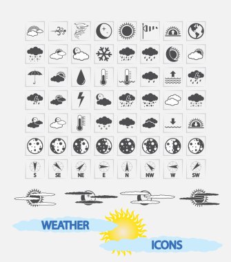 Weather icons clipart