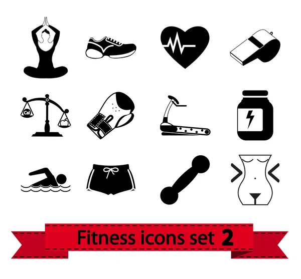 Fitness ikonen 2 — Stock vektor