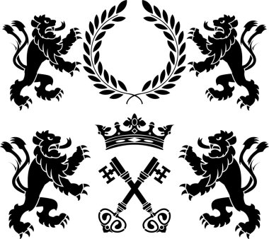 Heraldic monsters clipart