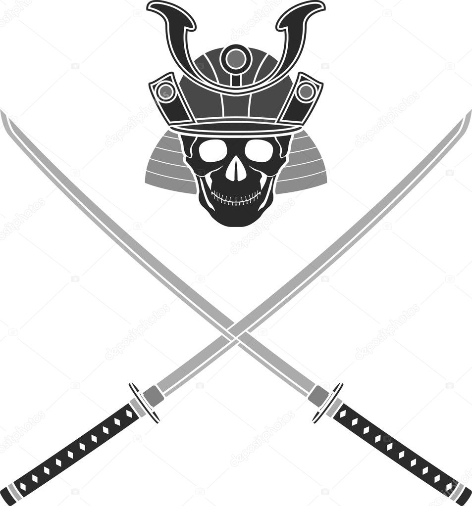 Skull of samurai