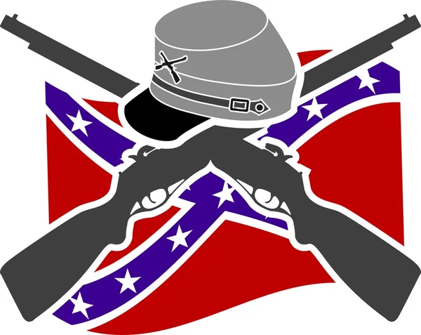 American Civil War. Confederacy — Stock Vector