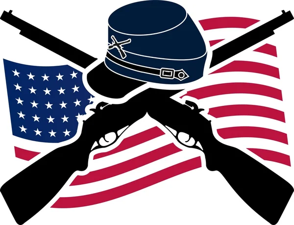 Amerikanischer Bürgerkrieg. Gewerkschaft — Stockvektor