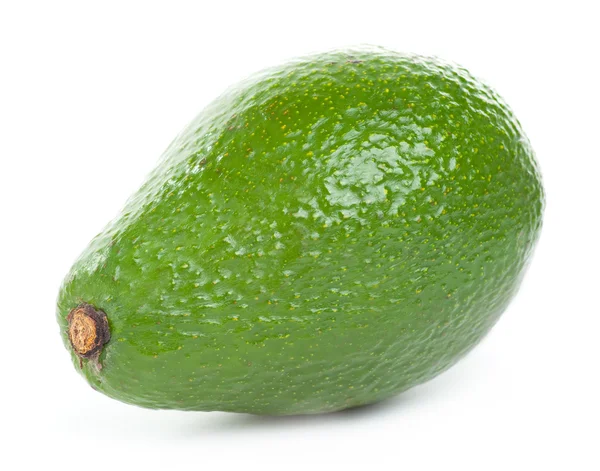 Одиночный авокадо, выделенный на белом фоне — стоковое фото