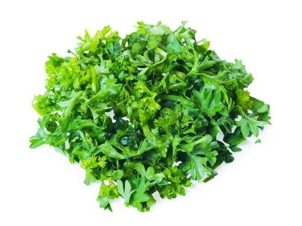 Corte arbusto de salsa verde Isolado no fundo branco — Fotografia de Stock