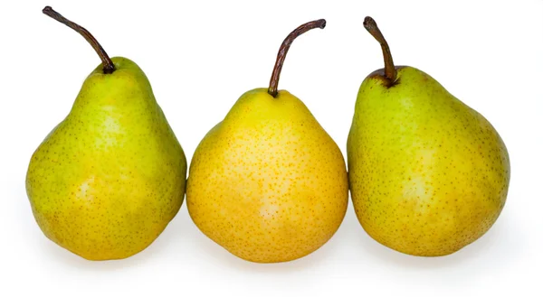 Group pears isolated on white background — Stock Photo, Image