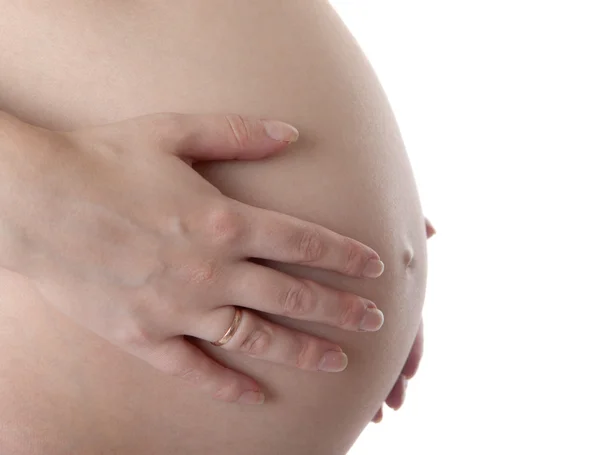 Abdomen de la mujer embarazada —  Fotos de Stock