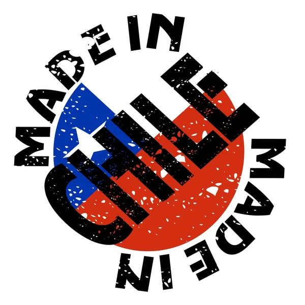 Vektorový štítek Made in Chile — Stock fotografie zdarma