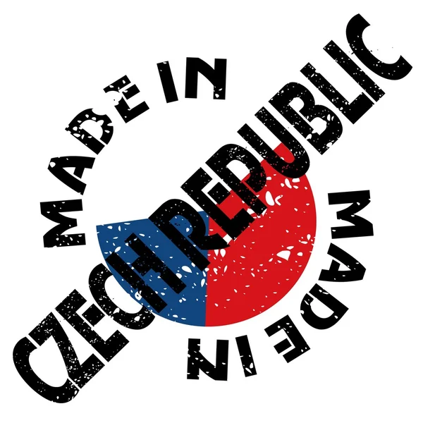 Étiquette vectorielle Fabriqué en République tchèque — Image vectorielle