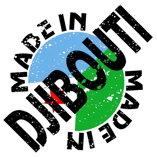 Etichetă vectorială Made in Djibouti — Vector de stoc