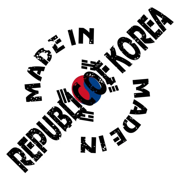 Etiqueta de vector Hecho en Corea del Sur — Archivo Imágenes Vectoriales