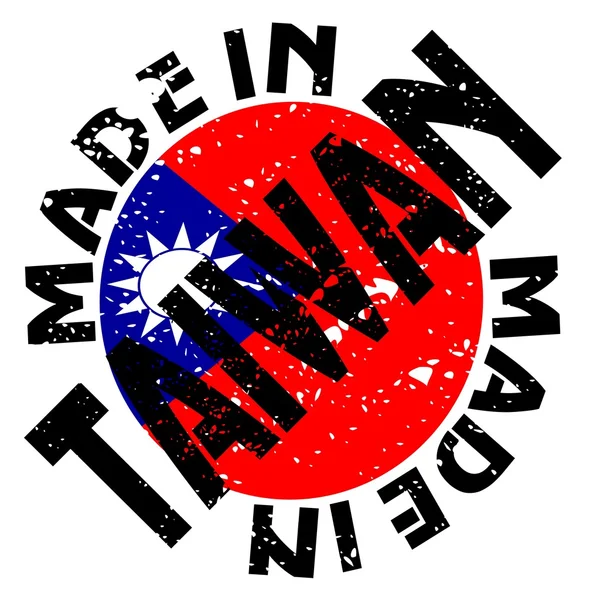 Vektor-Etikett Made in Taiwan — Stockvektor