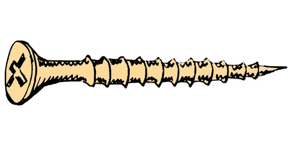 Illustration of screw — Stock Vector
