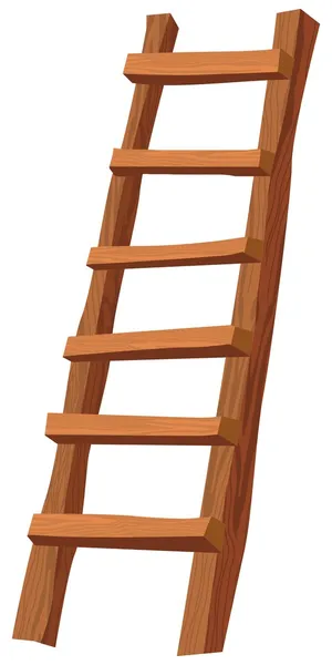 Wooden ladder — Stock Vector