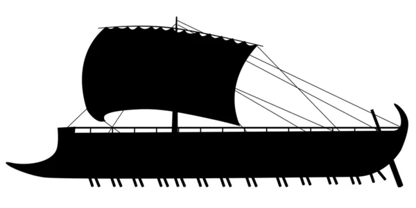 Antik yelkenli tekne — Stok Vektör