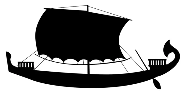 Veleiro antigo barco à vela — Vetor de Stock