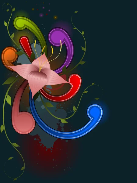 Vektor abstrakt bakgrund med blommig prydnad — Stock vektor