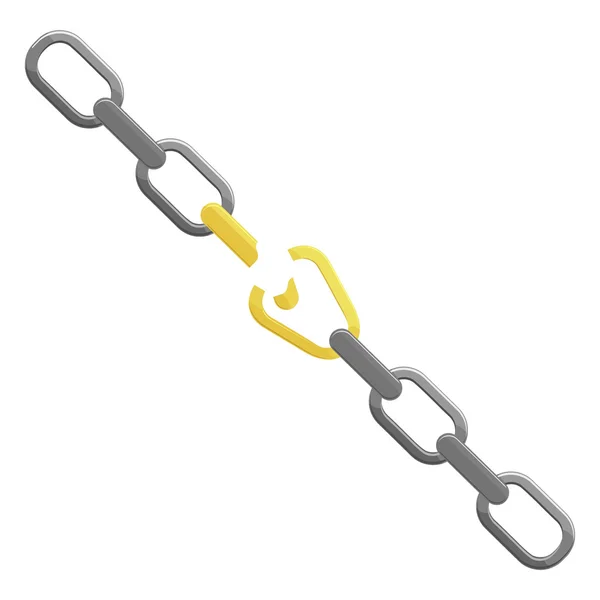 Broken chain — Stock Vector
